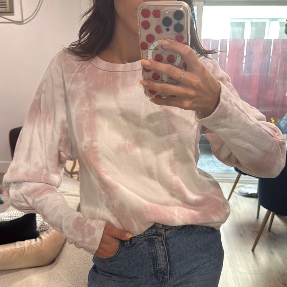 ALC Pink Tie-Dye Crew Neck
